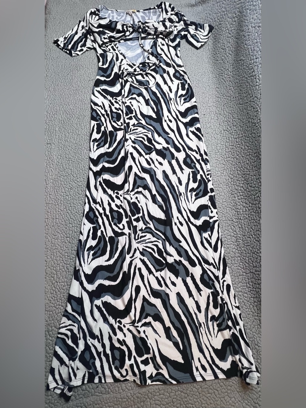 Highlight Maxi Dress Low Front With Matching Top Women’s Size Large White & Blue